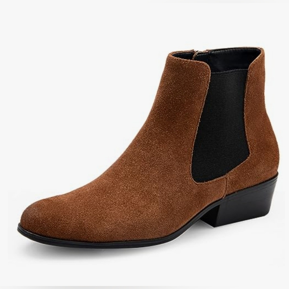 New AEROSOLES Cerros Mocha Suede Ankle Mid Calf Boots Size 7
